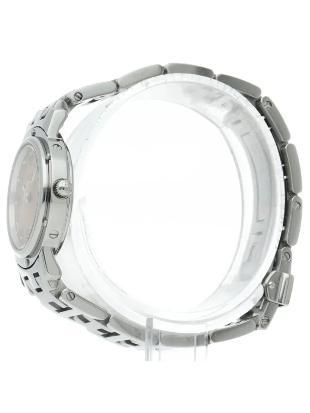 Hermes Clipper Watch SS Pink